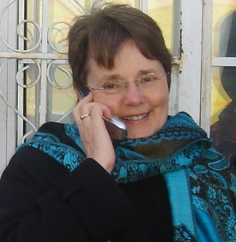 shirley with phone