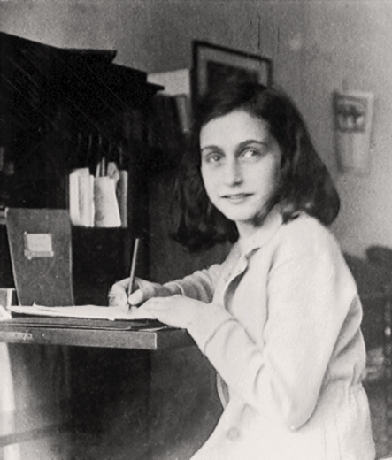 anne frank writing