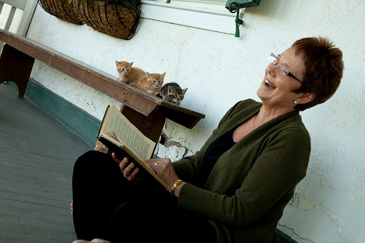 grandma and the kitties